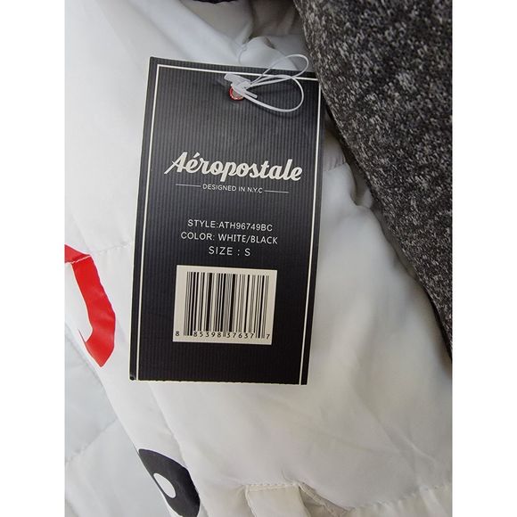 NWT White AEROPOSTALE Aero '87 Women's Sweater Jacket - Small - Picture 3 of 7